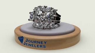 Repurposed engagement ring and wedding set