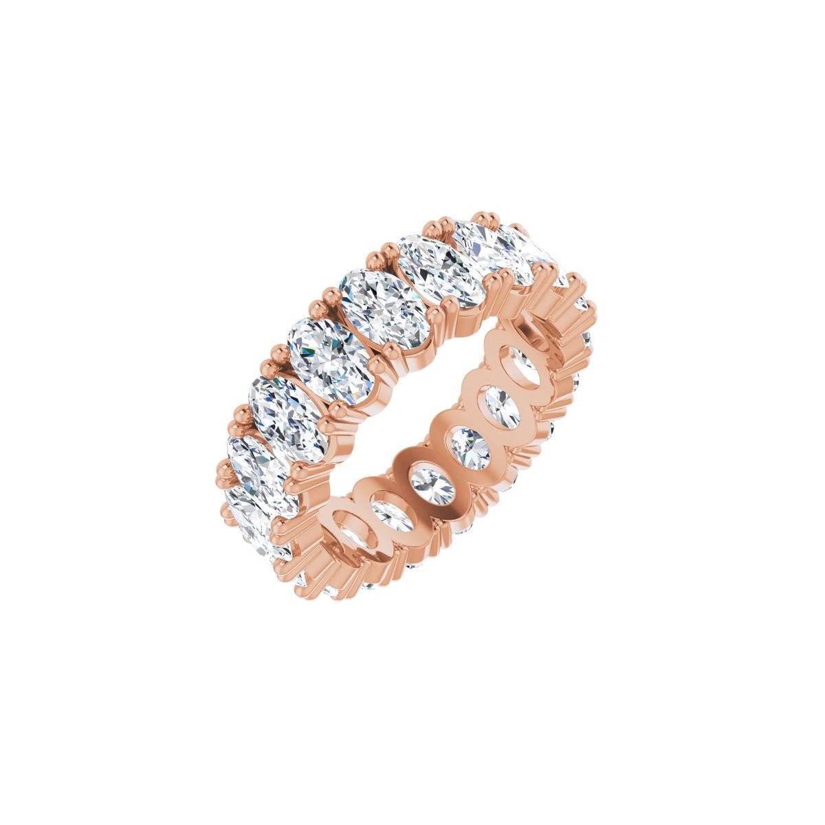 14K Rose Gold 4 1/2 CTW Natural Diamond Eternity Band Size 4