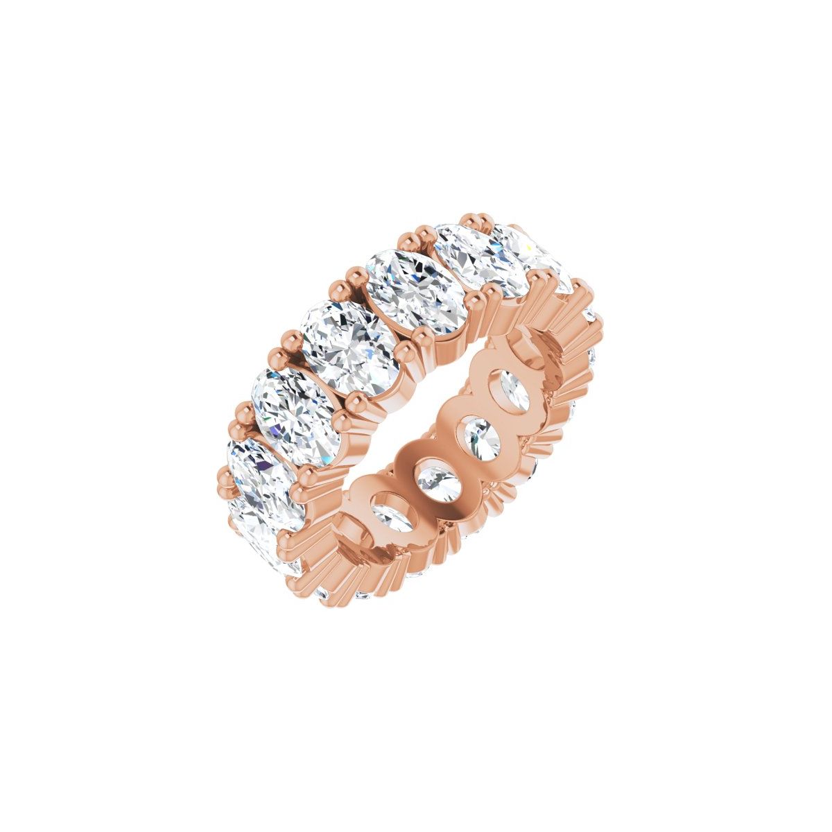 14K Rose Gold 5 1/2 CTW Natural Diamond Eternity Band Size 4.75