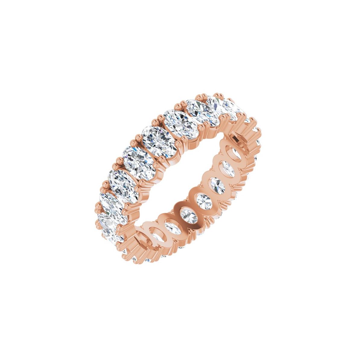 14K Rose Gold 5 1/4 CTW Natural Diamond Eternity Band Size 7.75