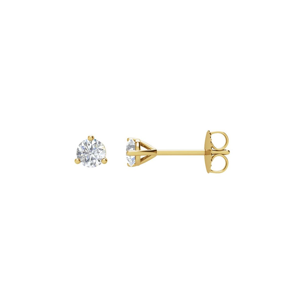 14K Yellow Gold 1/5 CTW Natural Diamond Stud Earrings
