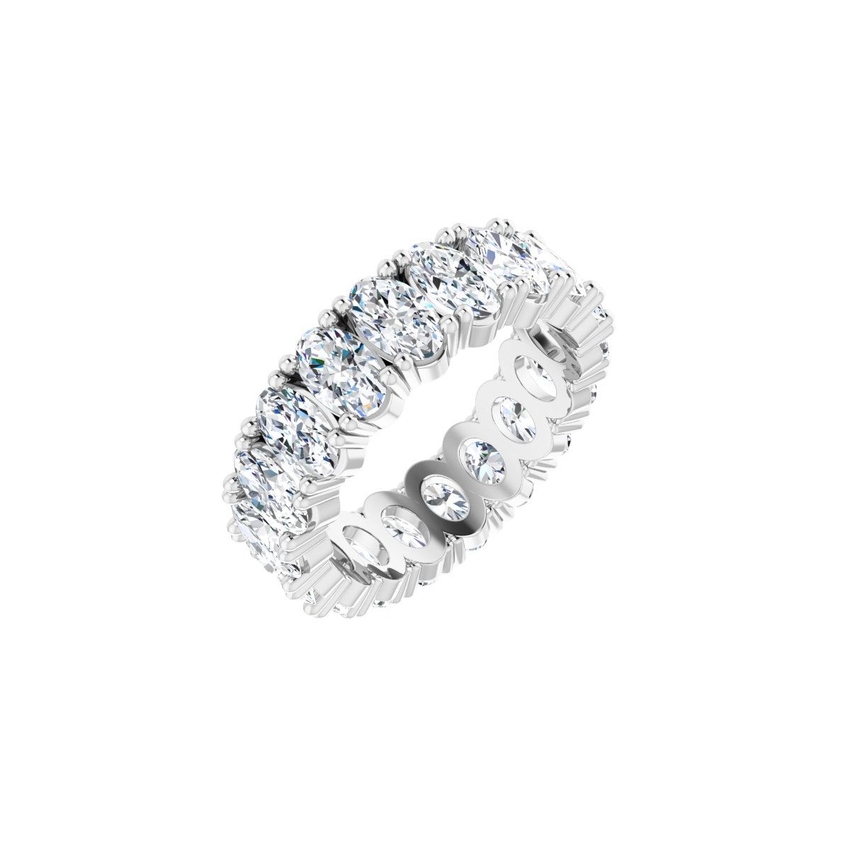 14K White Gold 4 1/2 CTW Natural Diamond Eternity Band Size 4