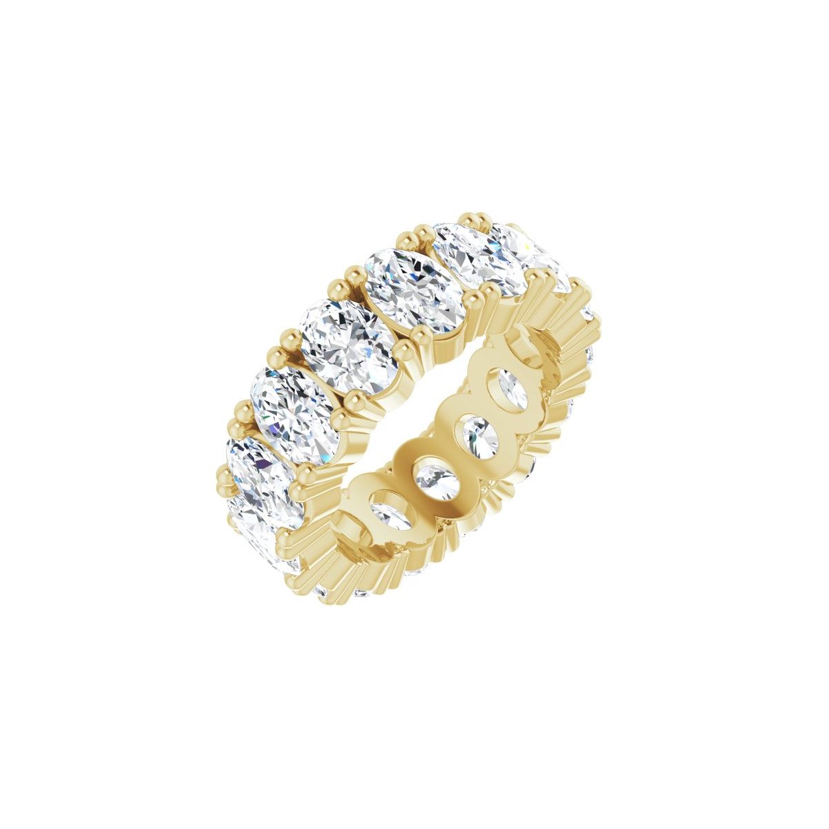 14K Yellow Gold 5 1/2 CTW Natural Diamond Eternity Band Size 4.75