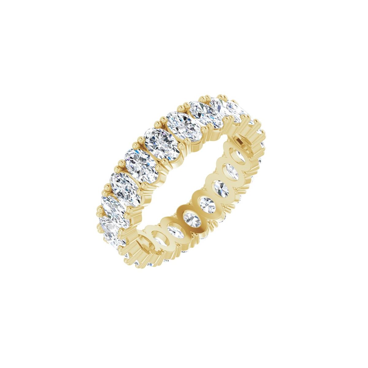 14K Yellow Gold 5 1/4 CTW Natural Diamond Eternity Band Size 7.75