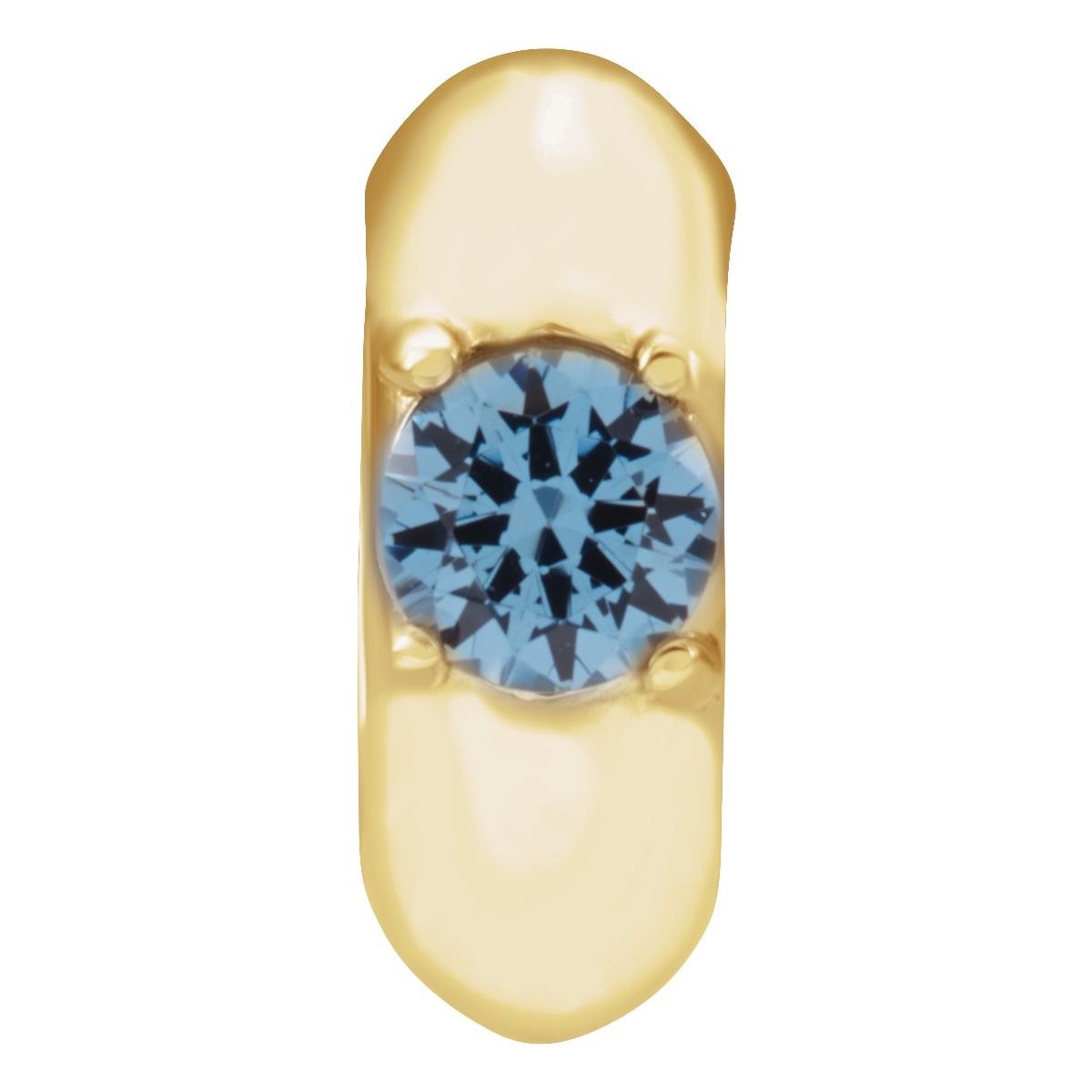14K Yellow Gold Imitation Blue Zircon Birth of a Child® Spacer Charm/Pendant