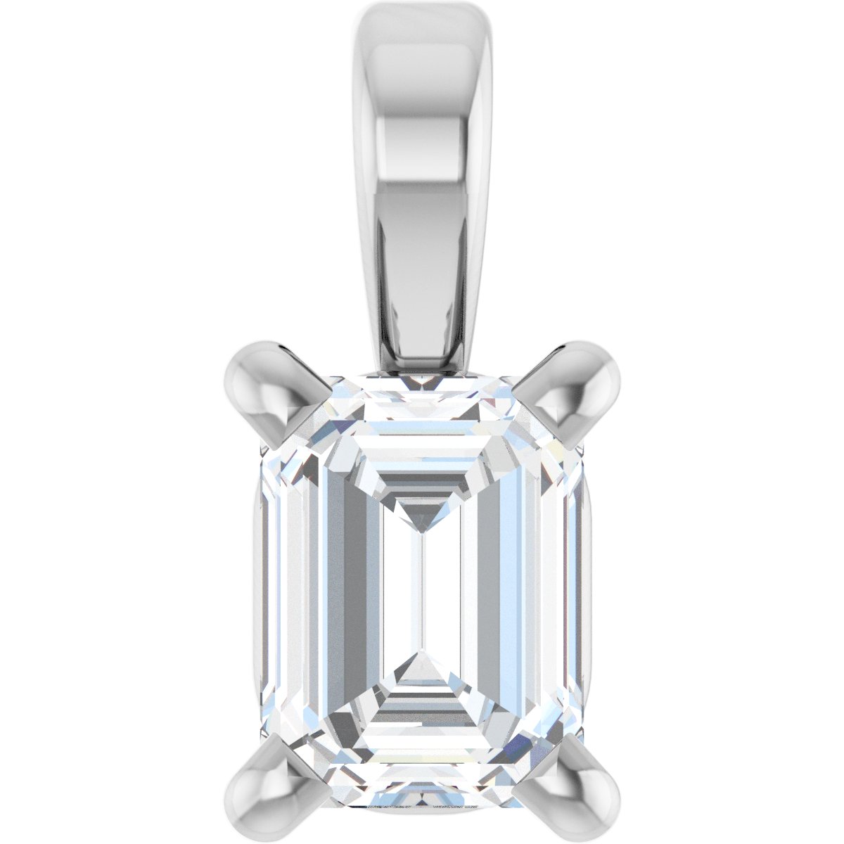 Sterling Silver 1/4 CT Lab-Grown Diamond Pendant