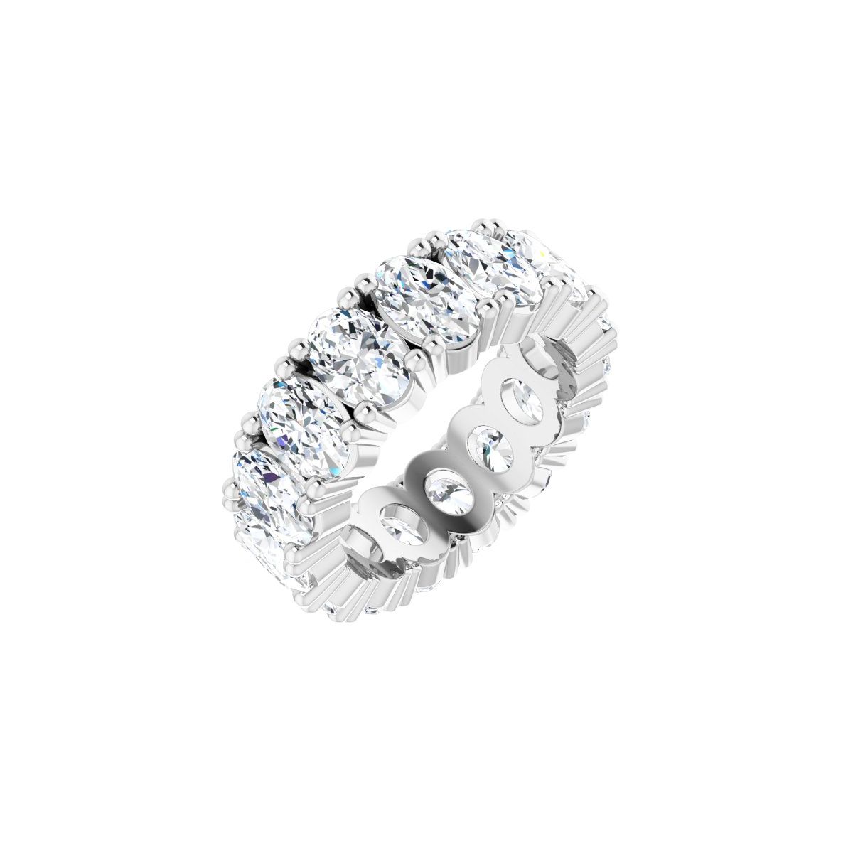 Platinum 5 1/2 CTW Natural Diamond Eternity Band Size 4.75