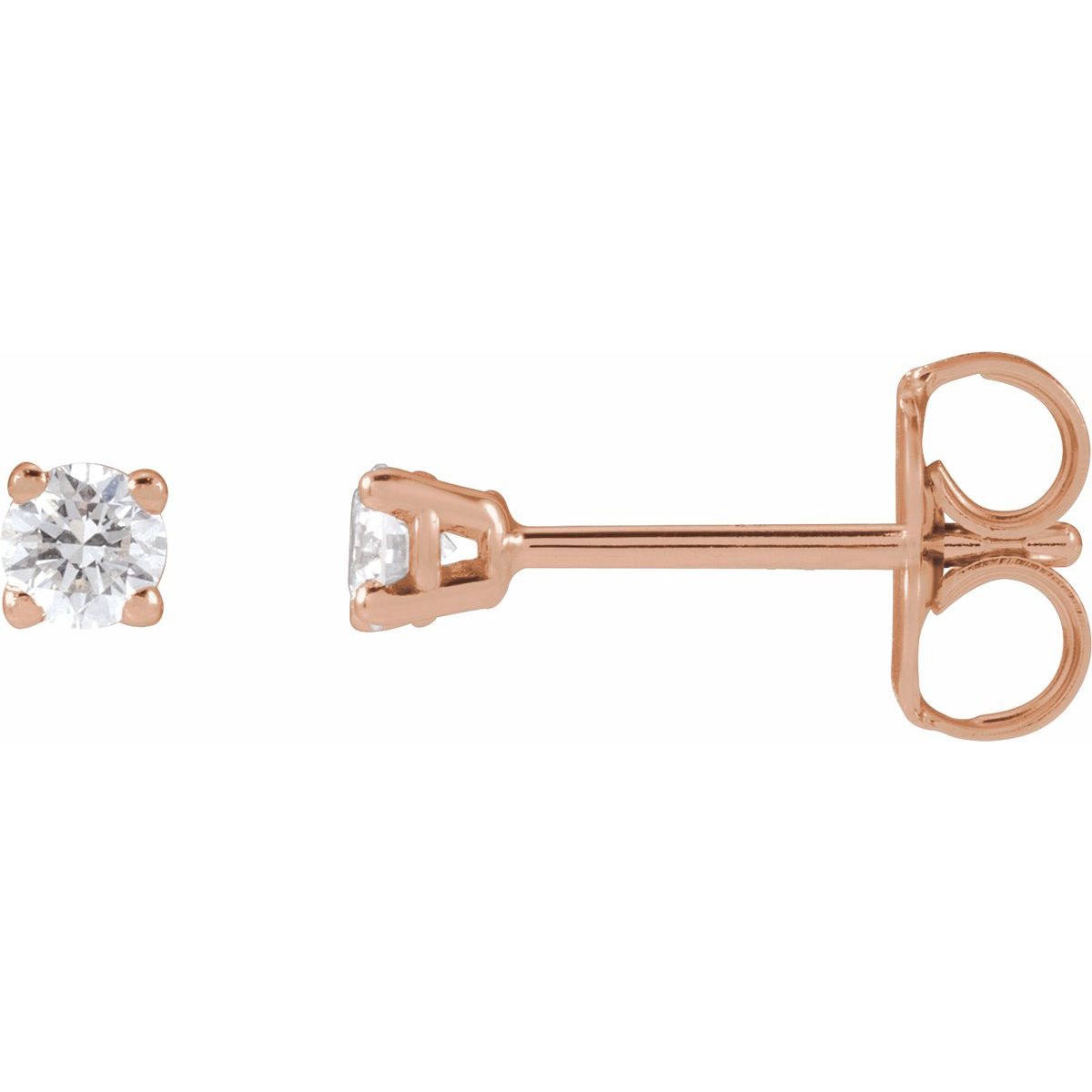 14K Rose Gold 1/8 CTW Lab-Grown Diamond Earrings