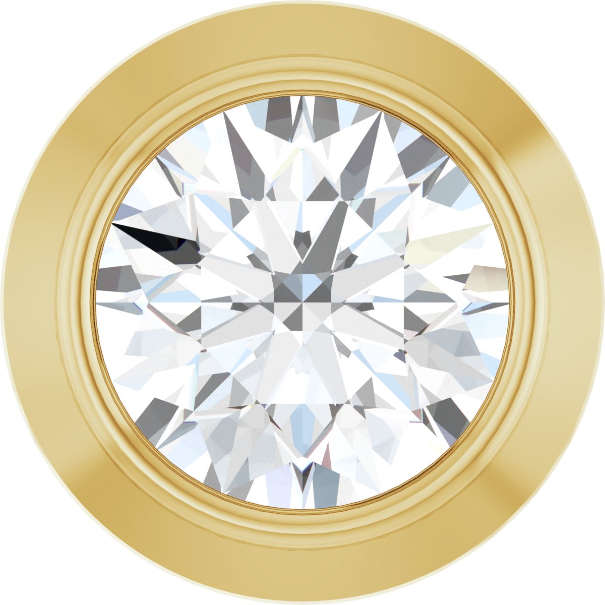 Round Bezel-Set Slide Pendant design