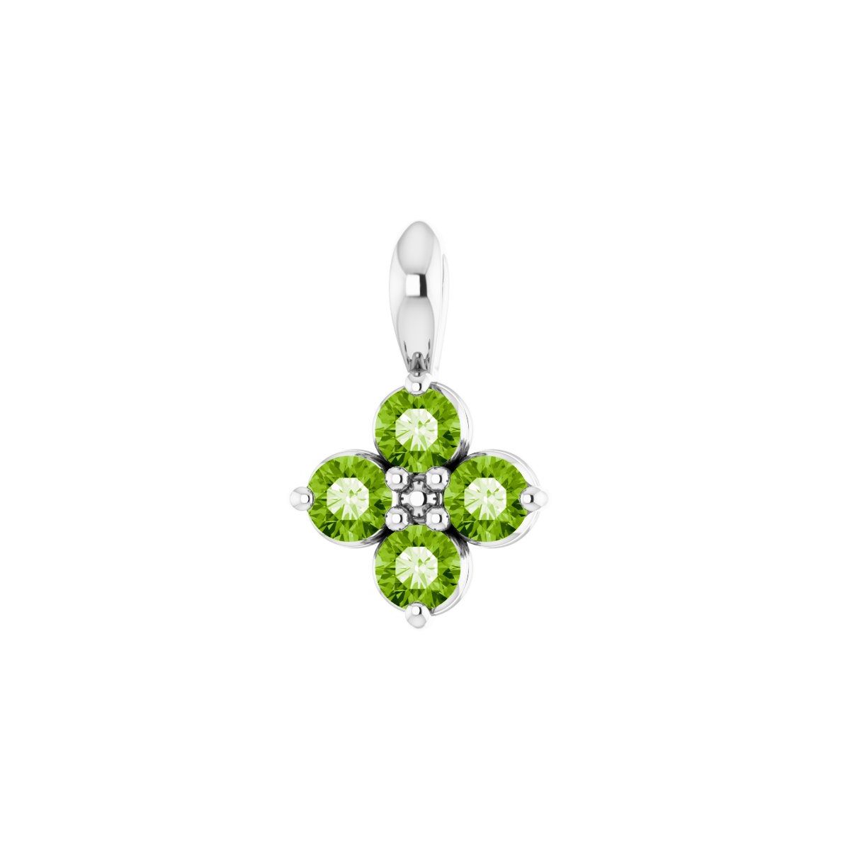 Sterling Silver Youth Imitation Peridot Pendant