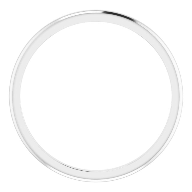 10K White Gold 1.5 mm Half Round Band Size 7 - Image 2