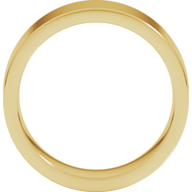 10K Yellow Gold 7 mm Comfort-Fit Flat Band Size 9.5 - Image 2