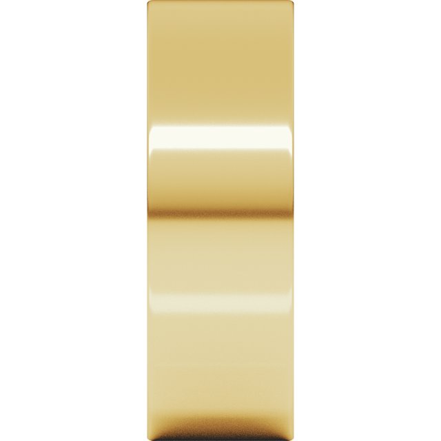 10K Yellow Gold 7 mm Comfort-Fit Flat Band Size 9.5 - Image 4