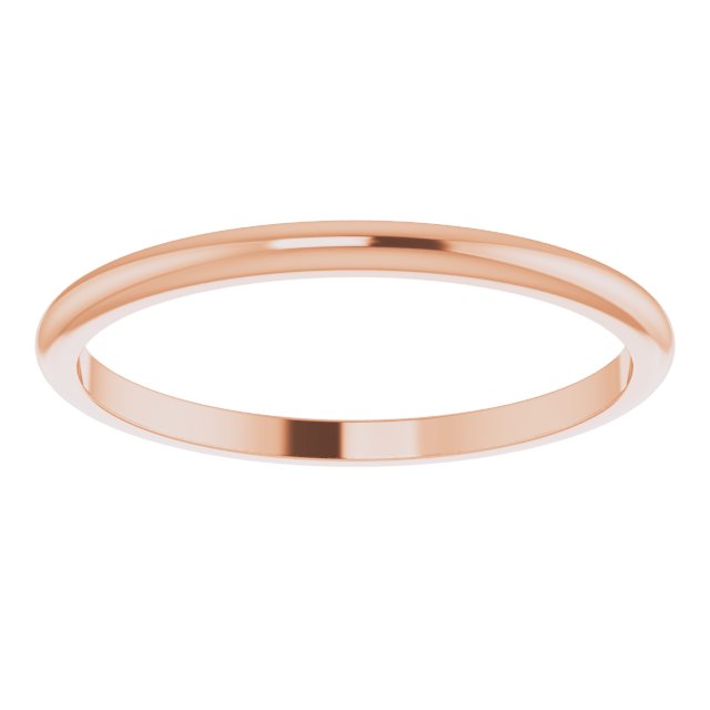 14K Rose Gold 1.5 mm Half Round Band Size 4.5 - Image 3