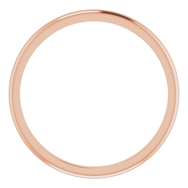 14K Rose Gold 1.5 mm Half Round Band Size 4.5 - Image 2