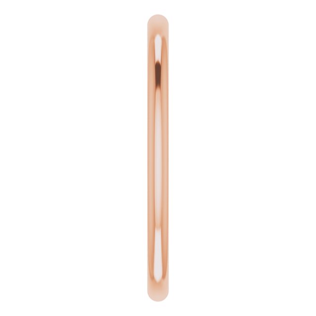 14K Rose Gold 1.5 mm Half Round Band Size 4.5 - Image 4