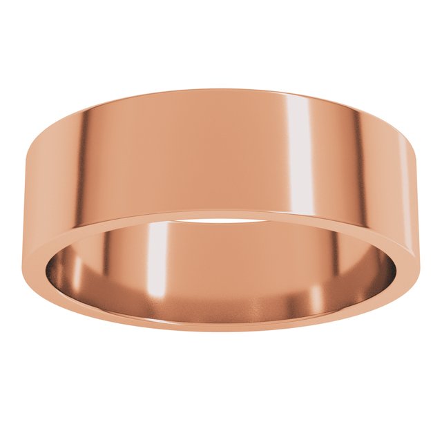 14K Rose Gold 6 mm Flat Band Size 10 - Image 3