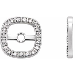 CTW Natural Diamond Halo-Style Earring Jackets