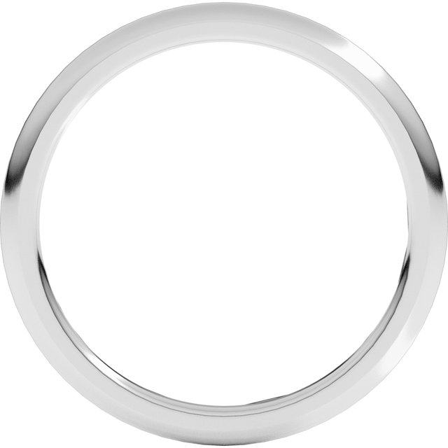 14K White Gold 1.5 mm Comfort-Fit Half Round Band Size 5.5 - Image 2