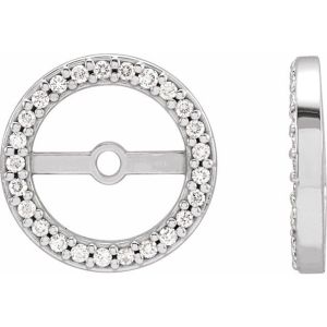 CTW Natural Diamond Earring Jackets with mm ID