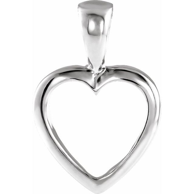 15×10 mm Open Heart Pendant - Image 2