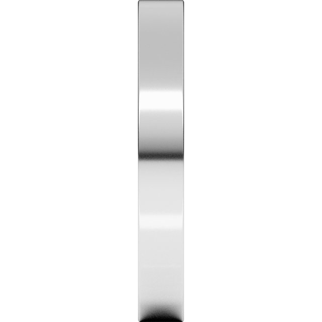14K White Gold 3 mm Comfort-Fit Flat Band - Image 4