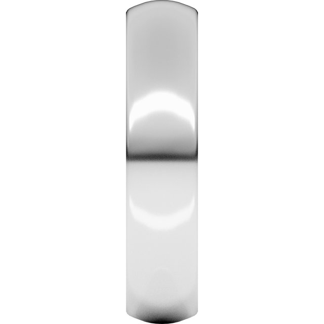14K White Gold 5 mm Heavyweight Comfort-Fit Half Round Band Size 7.5 - Image 4