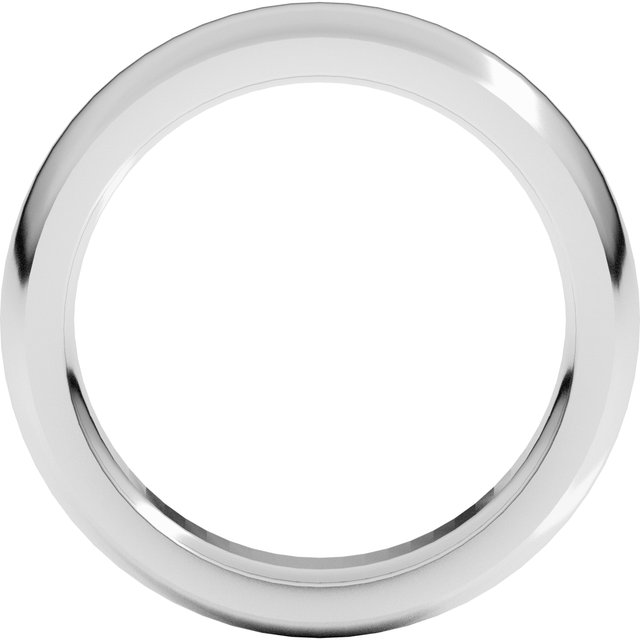 14K White Gold 5 mm Heavyweight Comfort-Fit Half Round Band Size 7.5 - Image 2