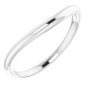 14K White Gold Band for 10x5 mm Marquise Ring