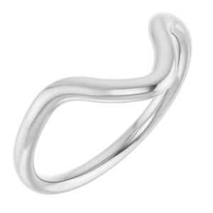 14K White Gold Band for 12x6 mm Marquise Ring