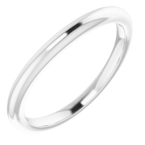 14K White Gold Band for 4.1 mm Round Ring