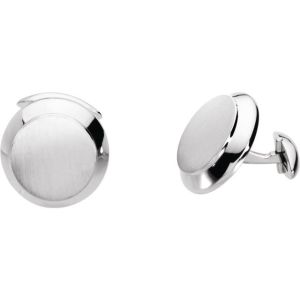 Engravable Round Cuff Links