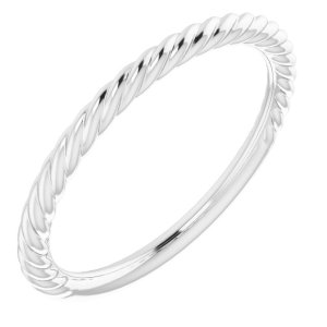 14K X1 White Gold Band