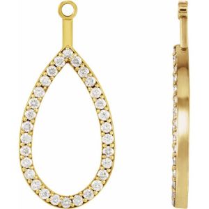 CTW Natural Diamond Teardrop Earring Jackets
