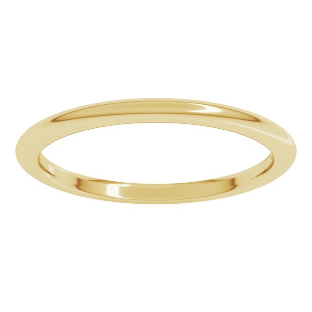 14K Yellow Gold 1.5 mm Comfort-Fit Half Round Band Size 6.5 - Image 3