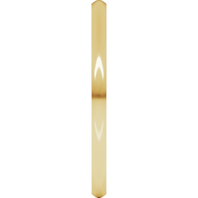 14K Yellow Gold 1.5 mm Lightweight Comfort-Fit Half Round Band Size 4 - Image 4