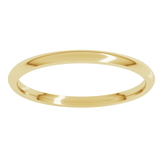 14K Yellow Gold 1.5 mm Lightweight Comfort-Fit Half Round Band Size 4 - Image 3