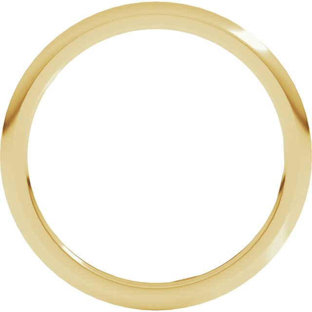 14K Yellow Gold 1 mm Comfort-Fit Half Round Band Size 6 - Image 2