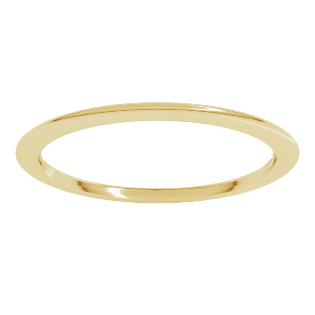 14K Yellow Gold 1 mm Comfort-Fit Half Round Band Size 6 - Image 3