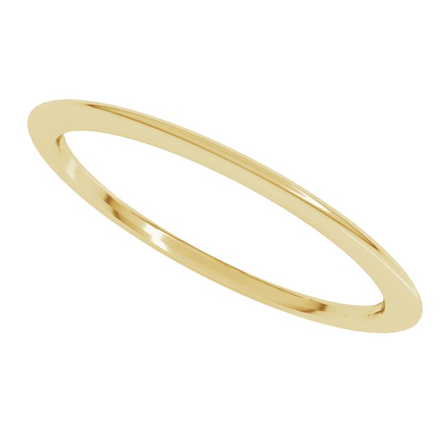 14K Yellow Gold 1 mm Comfort-Fit Half Round Band Size 6 - Image 5