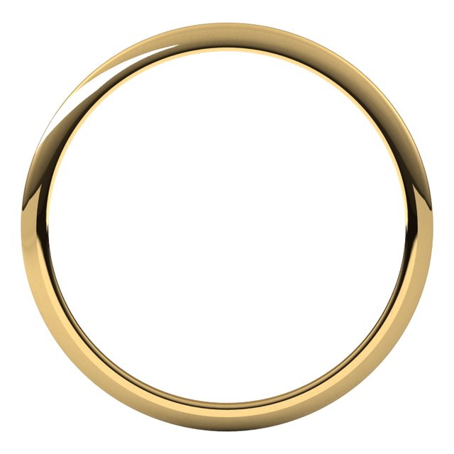 14K Yellow Gold 1 mm Half Round Band - Image 2