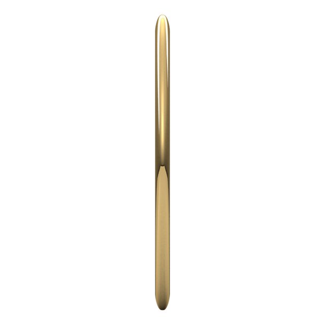 14K Yellow Gold 1 mm Half Round Band - Image 4