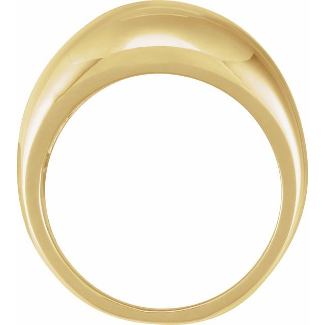 14K Yellow Gold 12 mm Dome Ring - Image 2