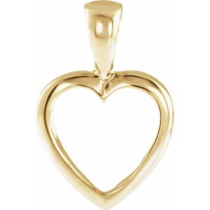 15×10 mm Open Heart Pendant