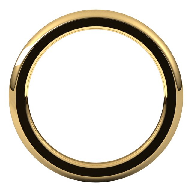 14K Yellow Gold 2.5 mm Heavyweight Comfort-Fit Half Round Band Size 6 - Image 2