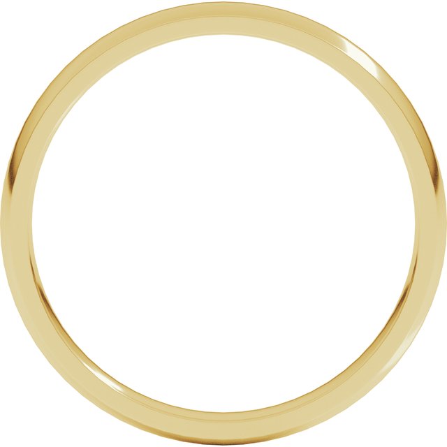 14K Yellow Gold 2.5 mm Lightweight Comfort-Fit Half Round Band Size 10 - Image 2