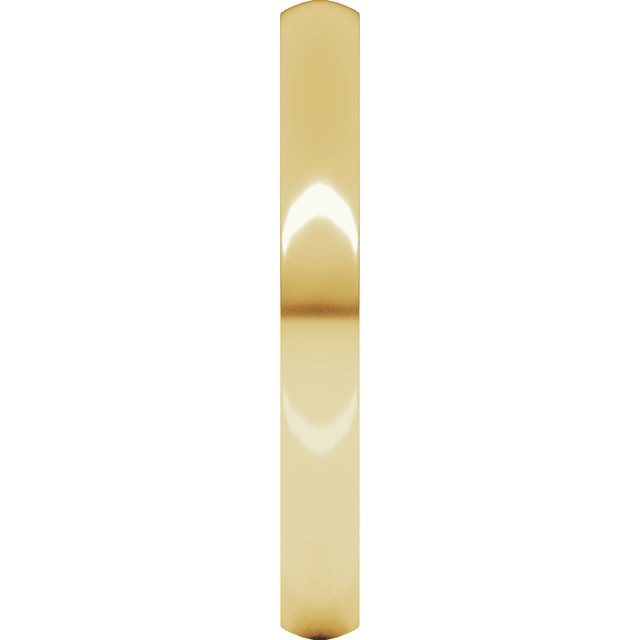 14K Yellow Gold 2.5 mm Lightweight Comfort-Fit Half Round Band Size 10 - Image 4