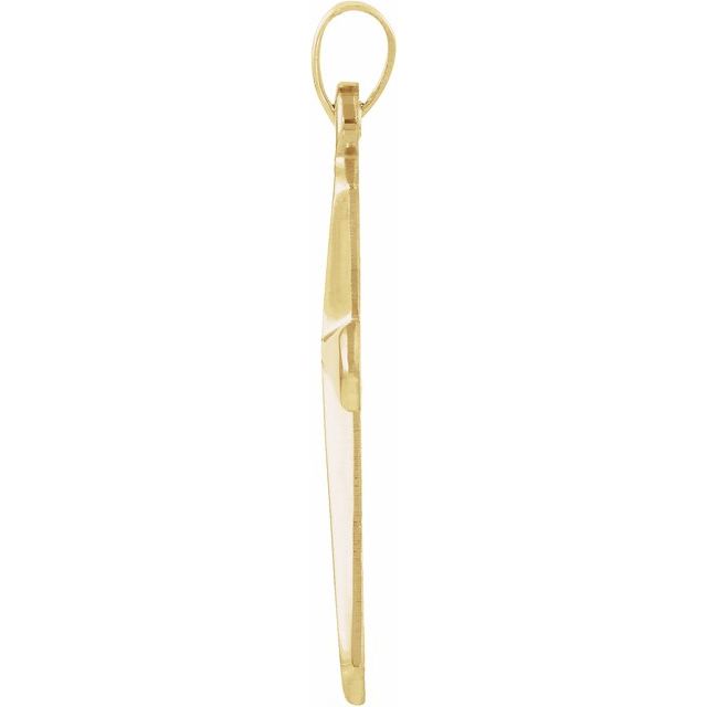 14K Yellow Gold 22.5x16 mm Cross Pendant - Image 2