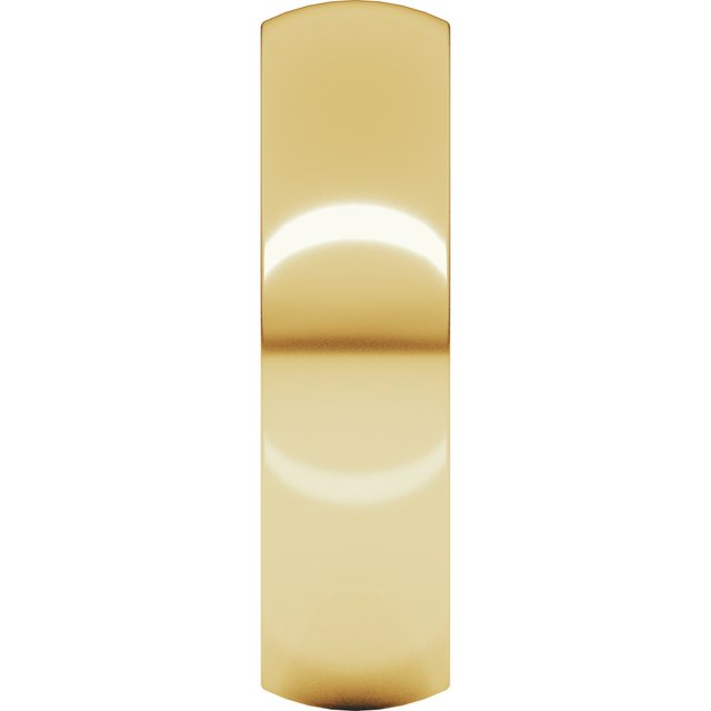 14K Yellow Gold 6 mm Heavyweight Comfort-Fit Half Round Band Size 10.5 - Image 4