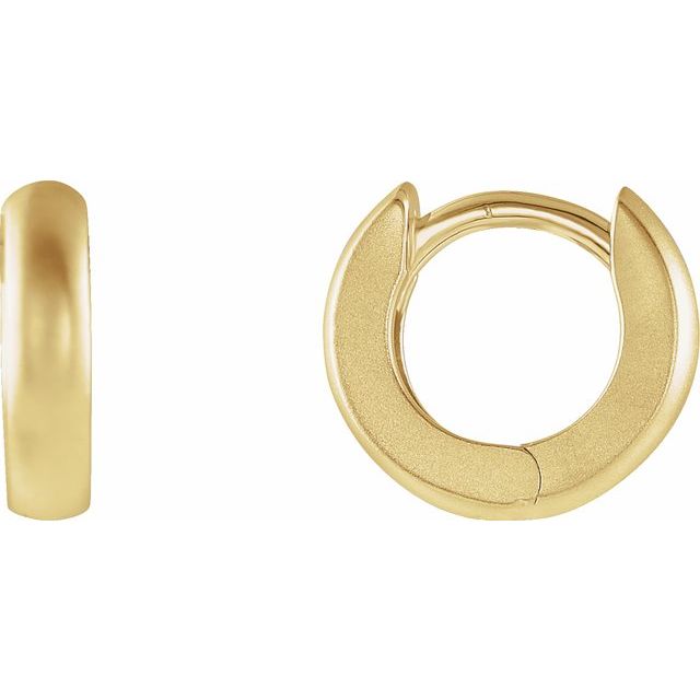 14K Yellow Gold 9.5 mm Hinged Hoop Earring (Single Earring) - Image 2